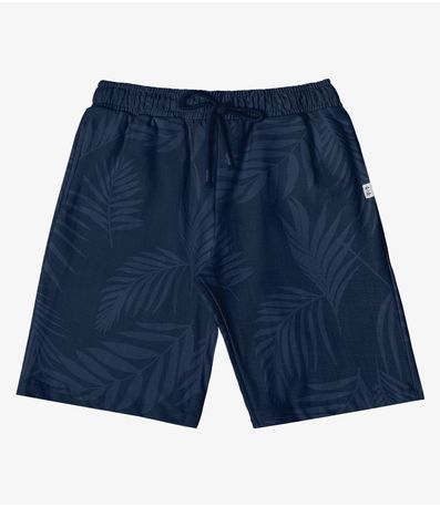 Bermuda Molecotton Masculina Minty Azul