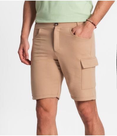Bermuda Masculina Em Moletom Diametro Marrom