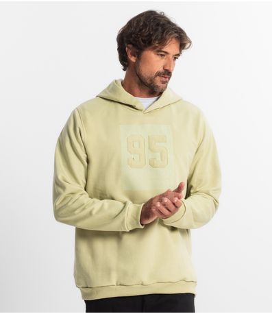 Blusão Masculino com Capuz Em Moletom Diametro Verde