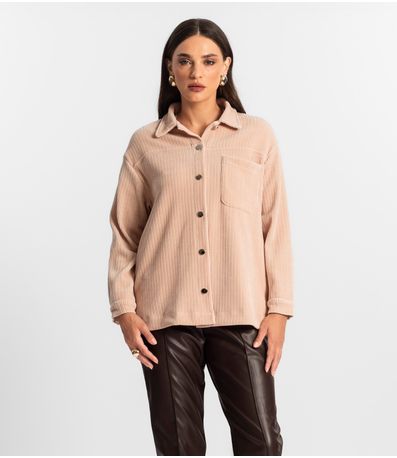 Casaco Feminino Veludo Cotelê Endless Rosa