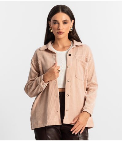 Casaco Feminino Veludo Cotelê Endless Rosa