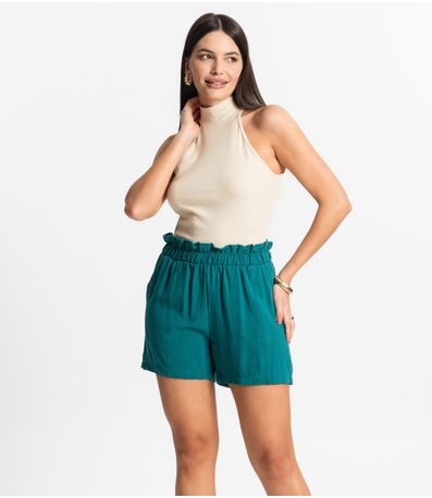 Shorts Feminino Linho Endless Verde