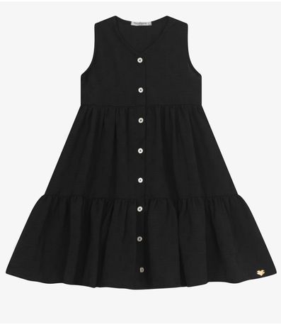 Vestido Infantil Em Air Flow Trick Nick Preto