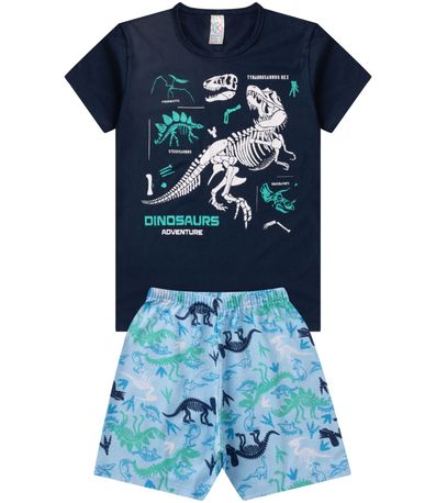 Pijama Verão Infantil Masculino Kappes Azul