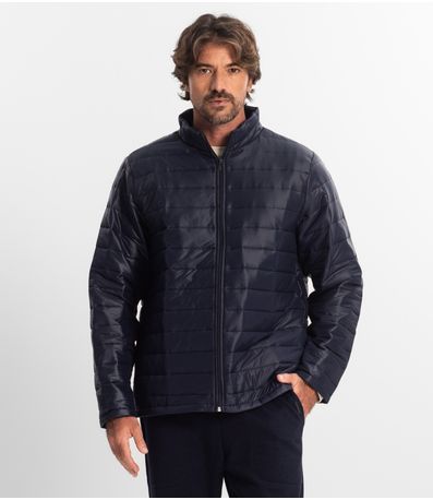 Jaqueta Masculina Em Microfibra Diametro Azul