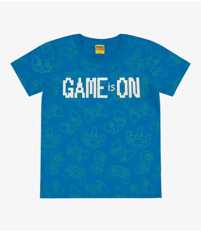 Camiseta Infantil Masculina Game Rovi Kids Azul