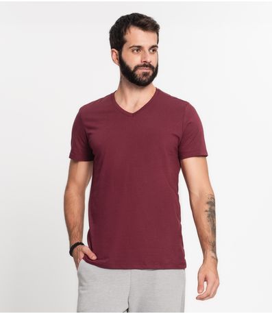 Camiseta Meia Malha Básica Masculina Kohmar Vermelho