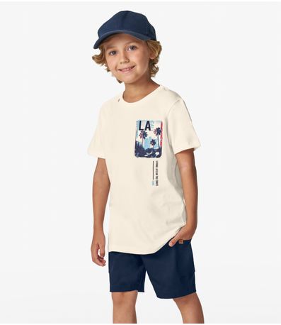 Conjunto Infantil Camiseta Com Bermuda Trick Nick Azul
