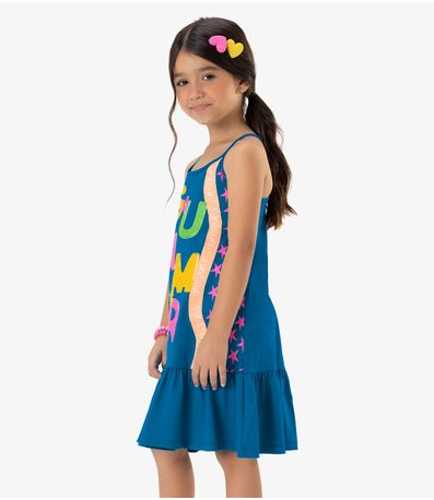 Vestido Infantil Summer Rovi Kids Azul