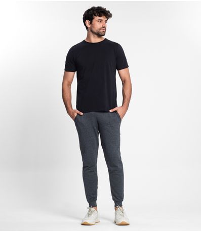 Calça Moletom Masculina Slim Com Punho CDKA Preto