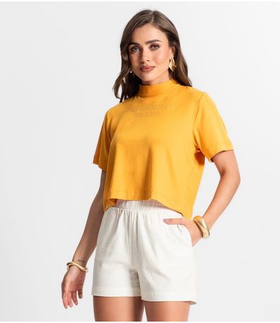 Blusa Feminina Com Gola Alta Endless Amarelo