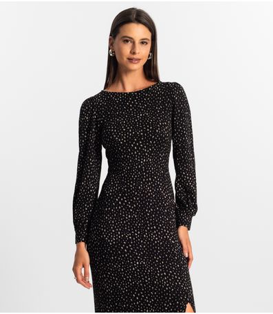 Vestido Longo Feminino Rovitex Preto