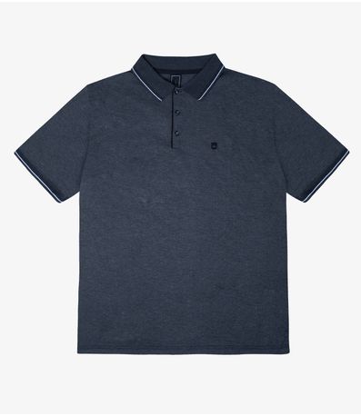 Polo Masculina Plus Size Select Cinza
