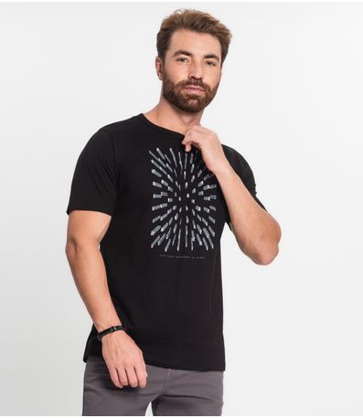 Camiseta Masculina Rovitex Preto