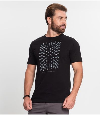 Camiseta Masculina Rovitex Preto