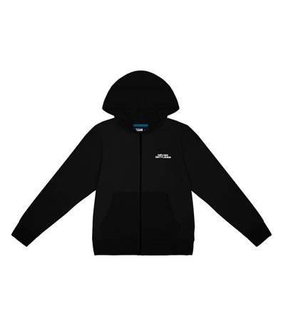 Jaqueta Juvenil Com Capuz Minty Preto