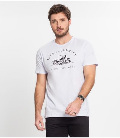 Camiseta Masculina Rovitex Branco