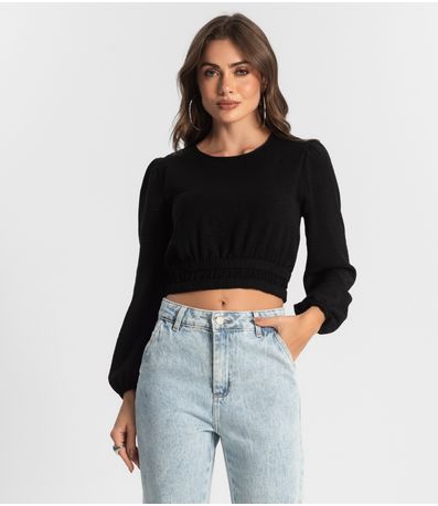 Blusa Feminina Manga Longa Endless Preto