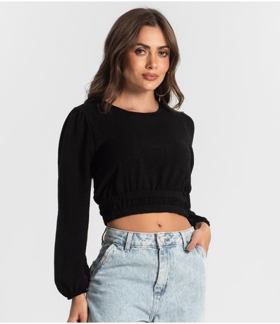 Blusa Feminina Manga Longa Endless Preto