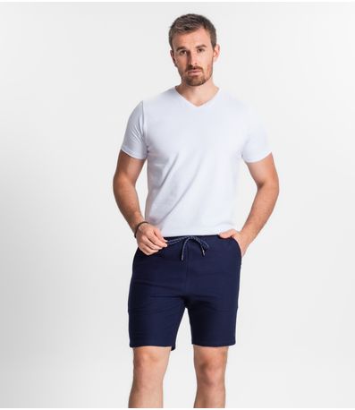 Bermuda Masculina Plus Size Diametro Azul