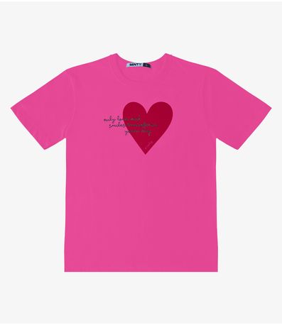 T-shirt Meia Malha Feminina Minty Rosa