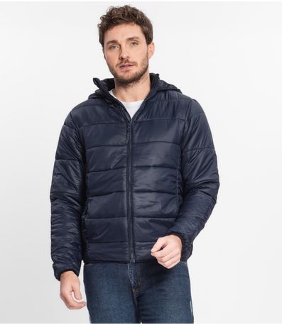 Jaqueta Com Capuz Masculina Diametro Azul