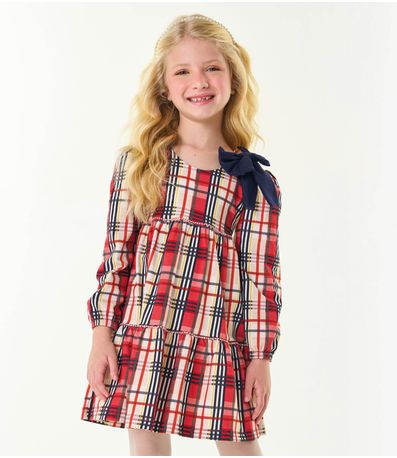 Vestido Infantil Manga Longa Trick Nick Vermelho
