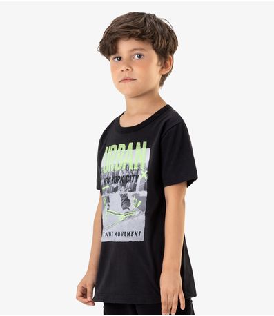 Camiseta Infantil Masculina Rovi Kids Preto