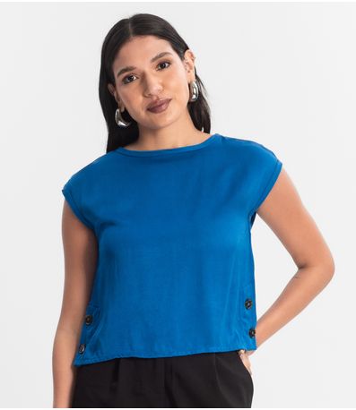 Blusa Feminina Viscose Rovitex Azul