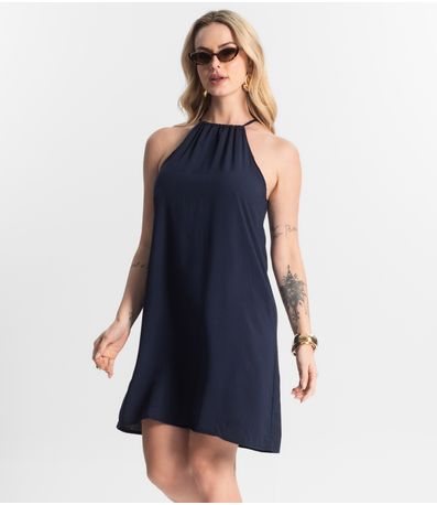 Vestido Feminino Tecido Viscose Select Azul