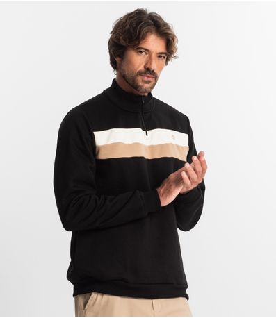 Blusão Masculino Moletom Diametro Preto