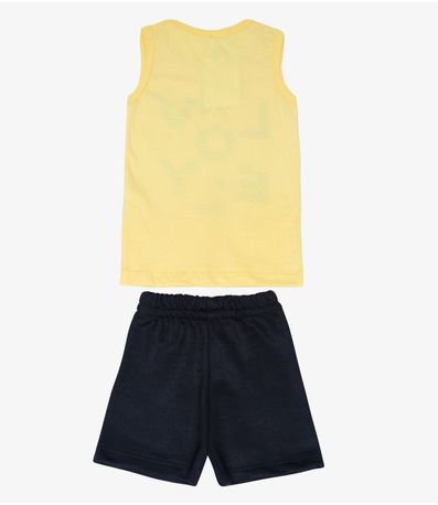 Conjunto Infantil Menina Regata E Short Viston Laranja