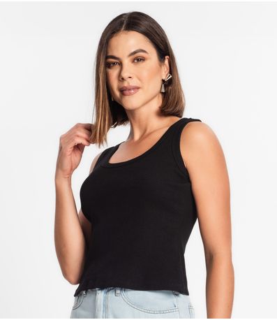 Regata Feminina Em Ribana Rovitex Preto