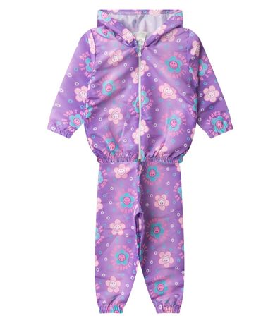 Conjunto Corta Vento Menina com Capuz Kappes Roxo