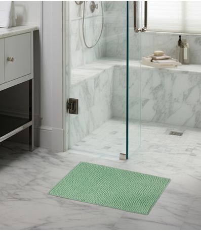 Tapete Pipoca Microfibra 38cm x 58cm Infinita Cor Verde
