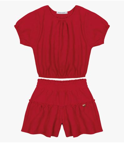 Conjunto Infantil Feminino Em Air Flow Trick Nick Vermelho