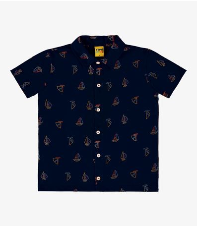 Camisa Infantil Masculina Rovi Kids Azul