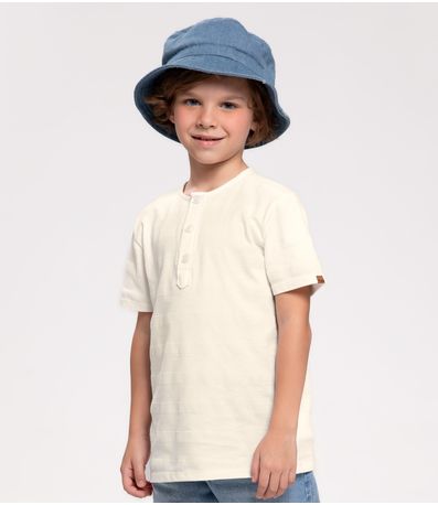 Conjunto Infantil Camiseta Com Bermuda Trick Nick Bege
