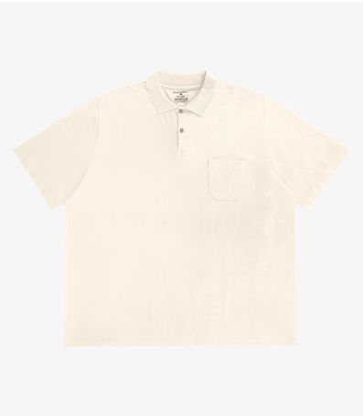 Camisa Polo Plus Size Masculina Diametro Bege
