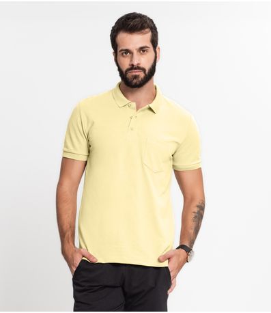 Camisa Polo Piquet Masculina KO Amarelo