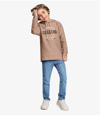 Conjunto Infantil Blusão E Calça Jeans Trick Nick Marrom
