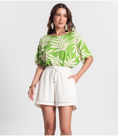 Shorts Feminino Em Moletinho Rovitex Bege