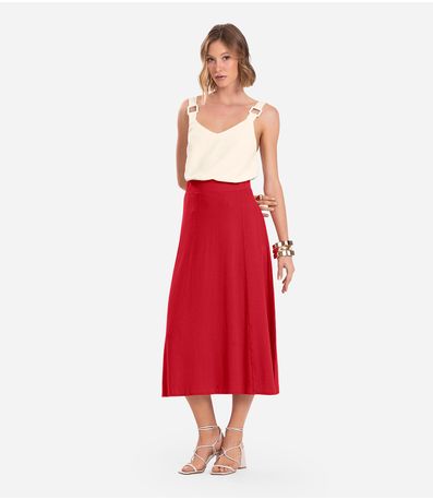 Saia Midi Endlesss Vermelho