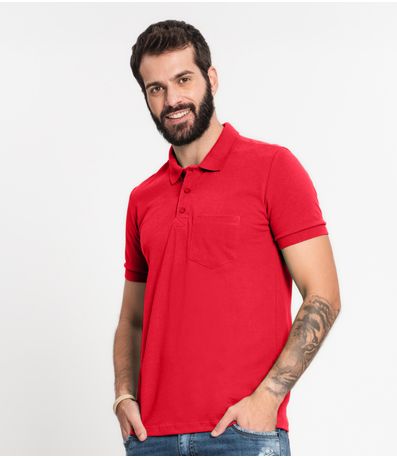 Camisa Polo Piquet Masculina KO Vermelho