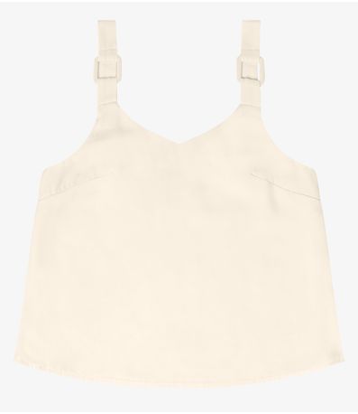 Regata Feminina Com Detalhes Endless Bege