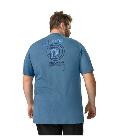 Camiseta Masculina Plus Size Flamê Diametro Azul