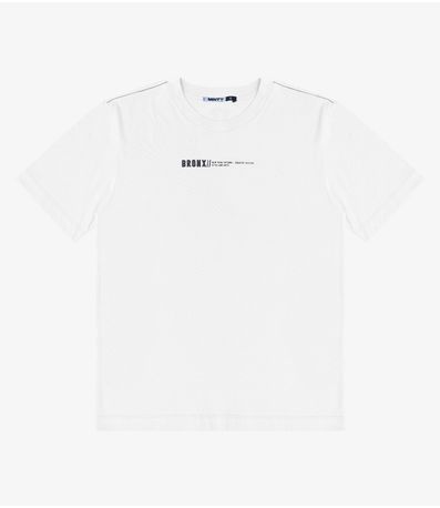 Camiseta Juvenil Em Meia Malha Masculina Minty Branco