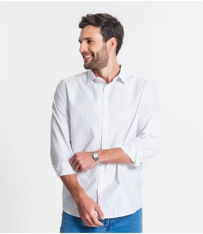 Camisa Social Masculina Select Bege