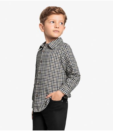 Camisa Infantil Masculina Xadrez Trick Nick Verde