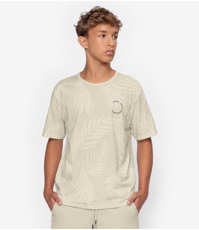 Camiseta Meia Malha Masculina Minty Bege